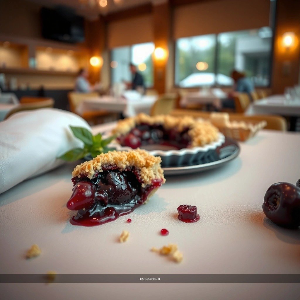 Cherries - cherry pie with crumble top recipe