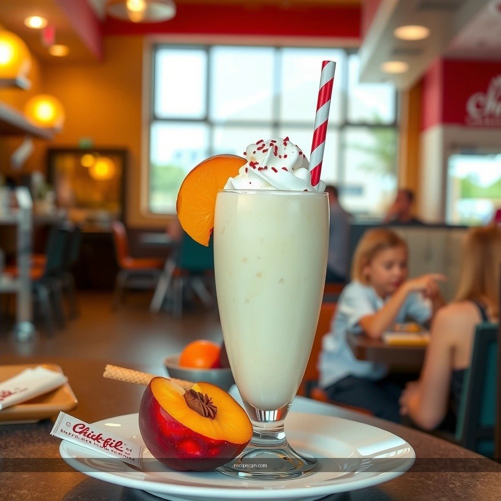 Chick-fil-A Peach Milkshake - recipe for chick fil a peach milkshake