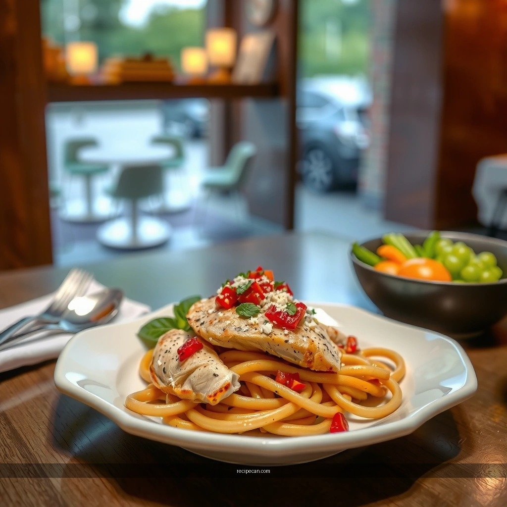 Chicken - recipe for chicken bruschetta pasta