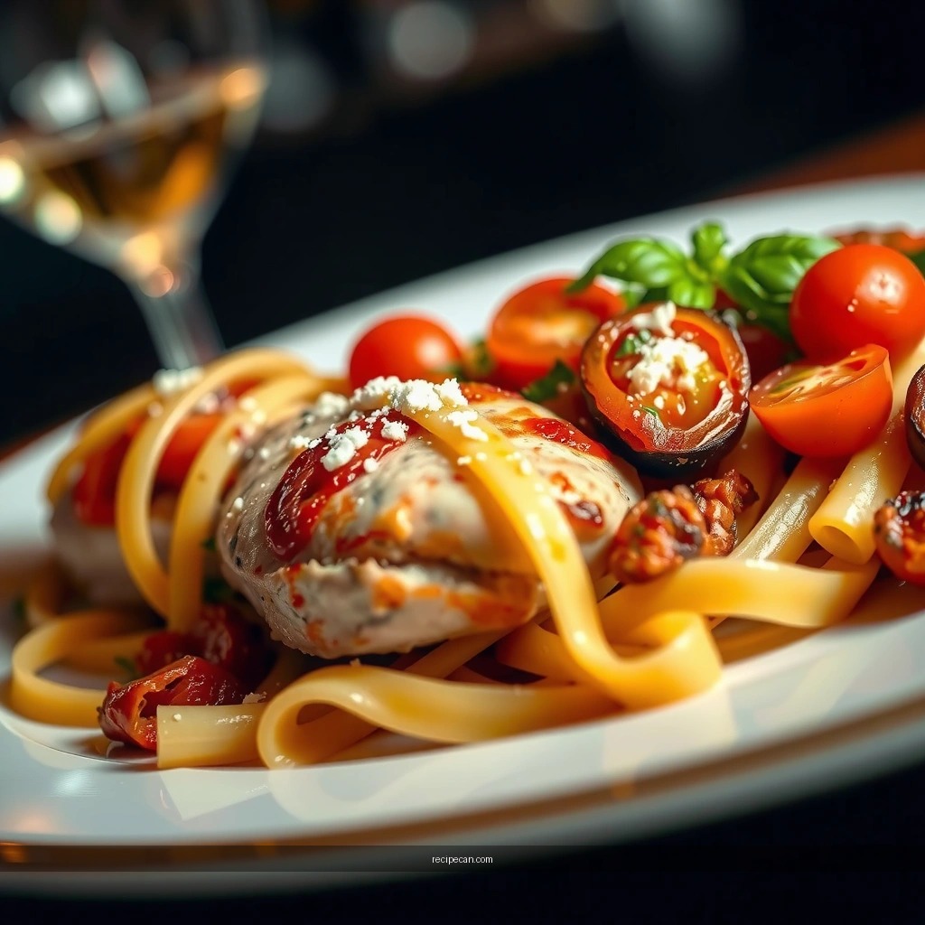 Chicken - recipe bruschetta chicken pasta