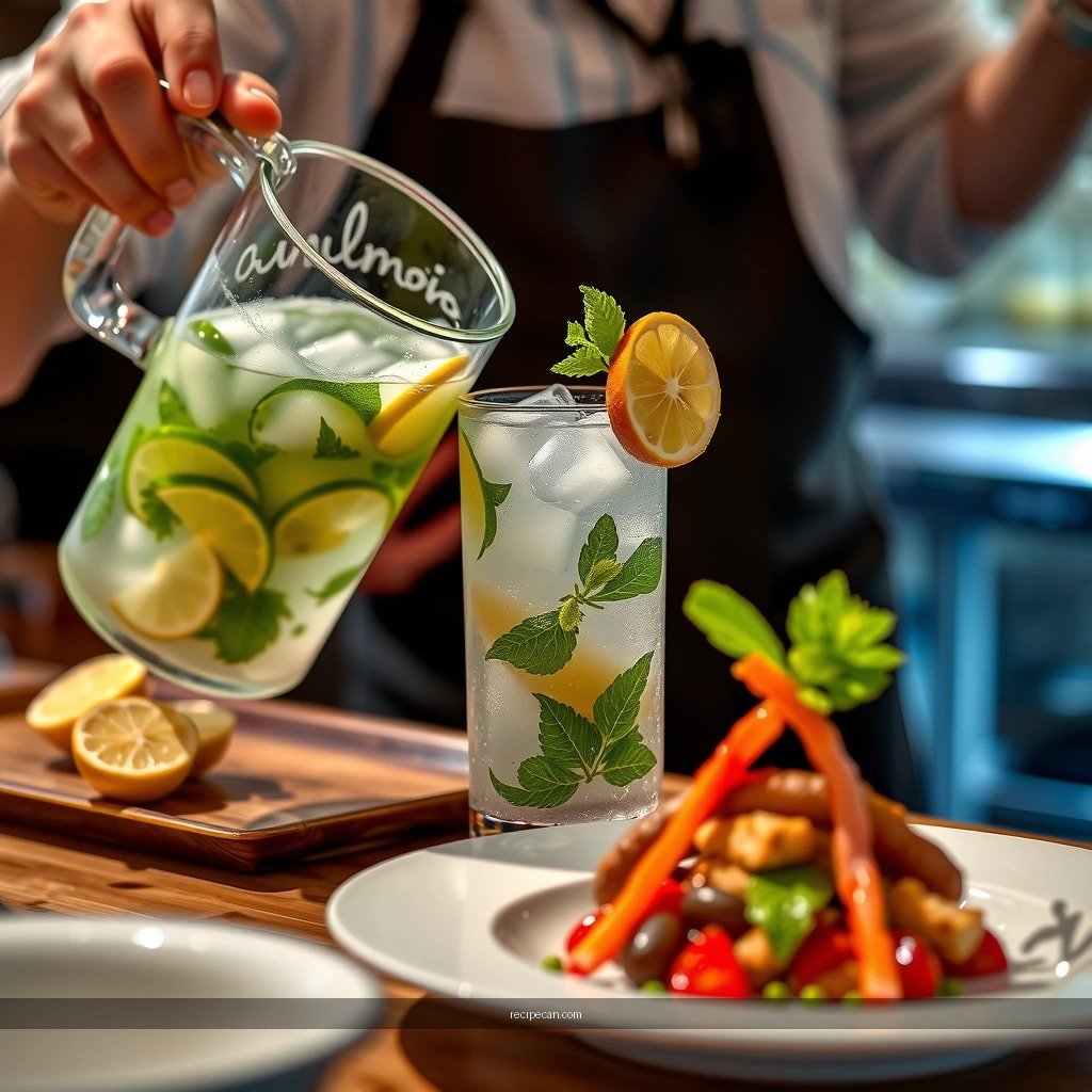 Chilling and Serving - mojito batch recipe