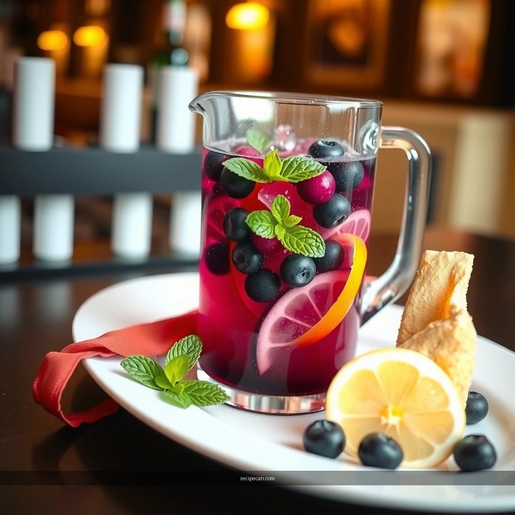 Chilling and Serving Tips - blueberry mojito pitcher recipe