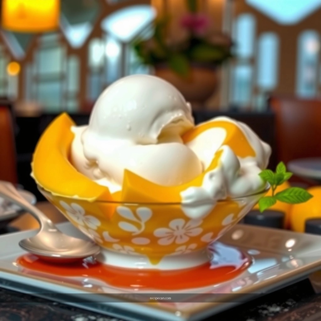 Churning Method - mango yogurt ice cream recipe