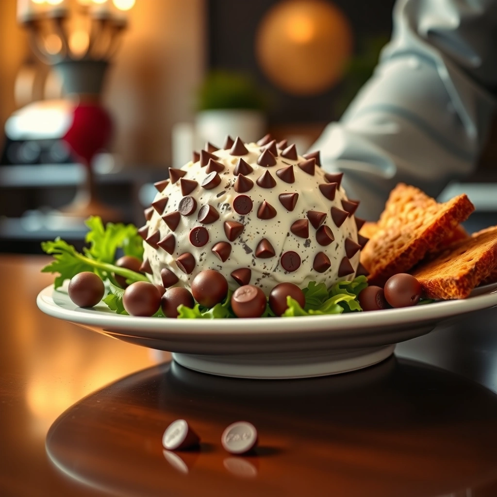 Coat and Decorate - chocolate chip cheese ball recipe