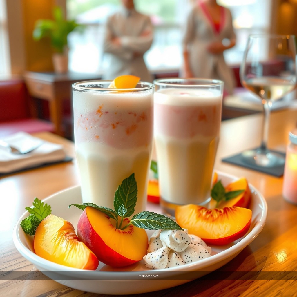Creamy Texture - peach milkshake recipe