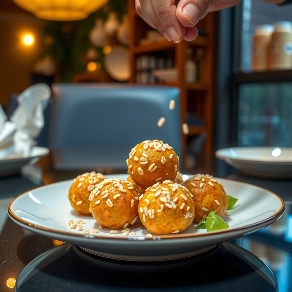 Crispy Golden Exterior - sesame ball recipe