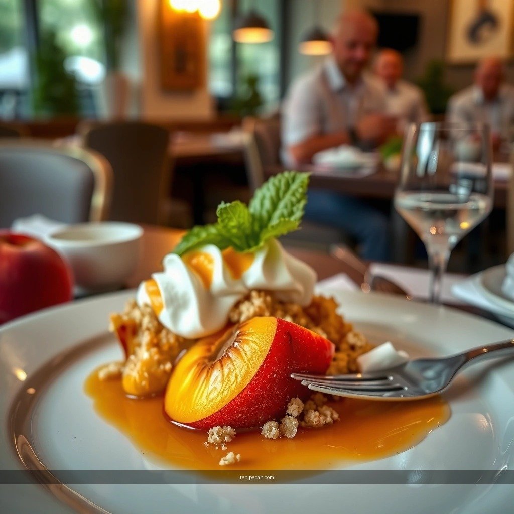 Crumble Topping - peach crumble recipe with fresh peaches