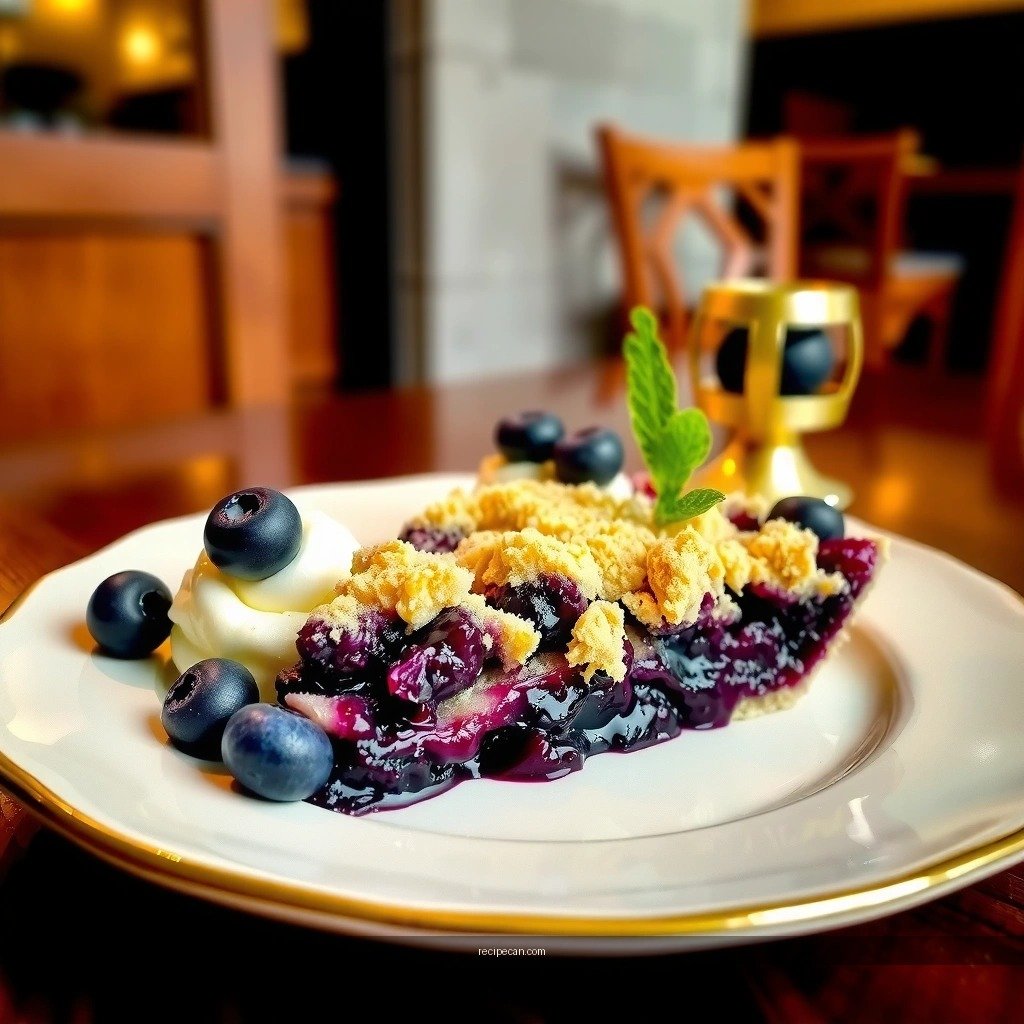 Crumble Topping - recipe for blueberry crumble pie