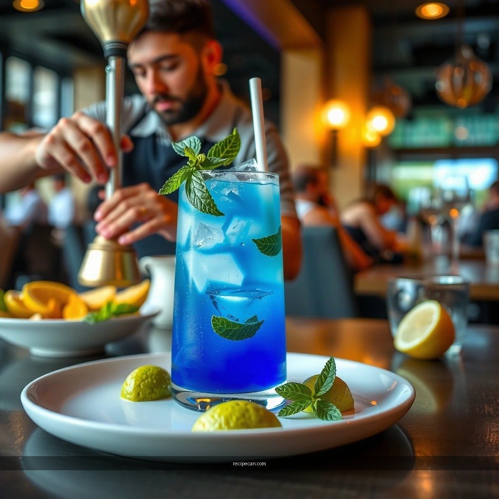 Drink in a Glass - blue mojito recipe