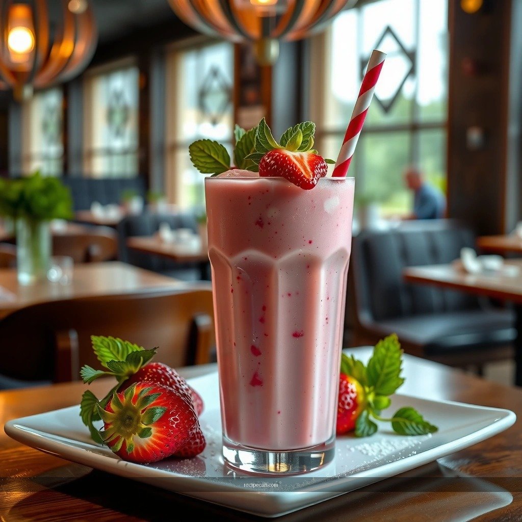 Extra Creamy - fresh strawberry milkshake recipe