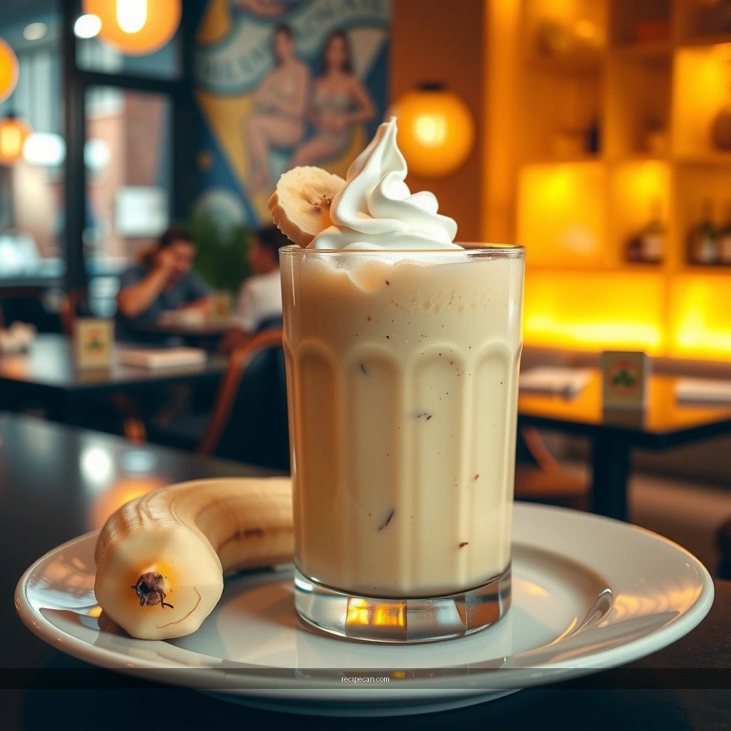 Extra Thick and Creamy - banana milkshake easy recipe
