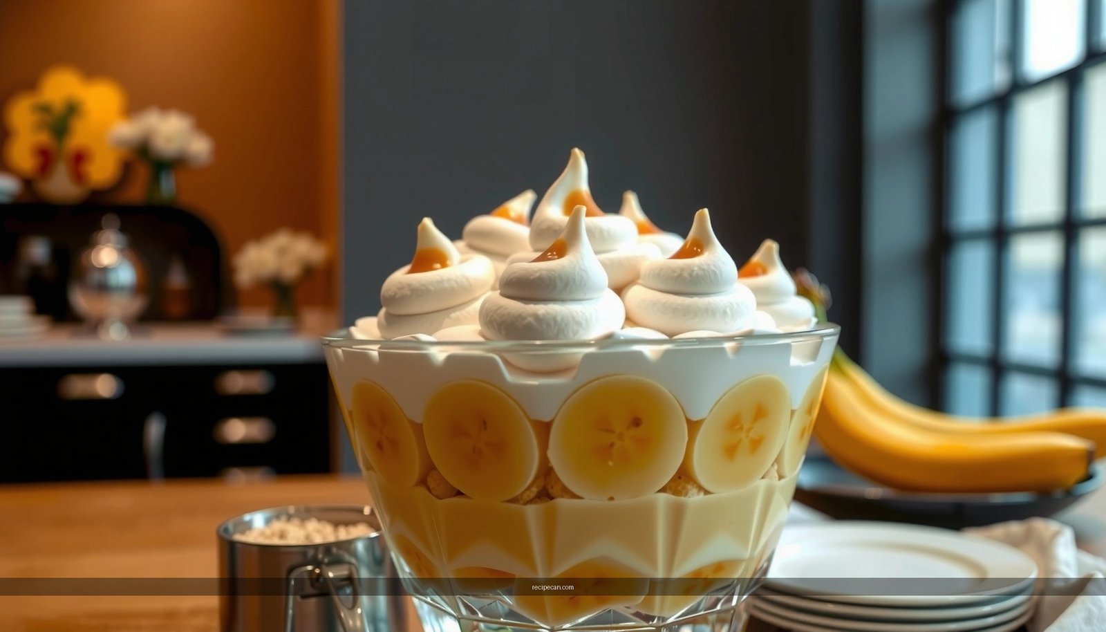 Banana Pudding Recipe with Meringue