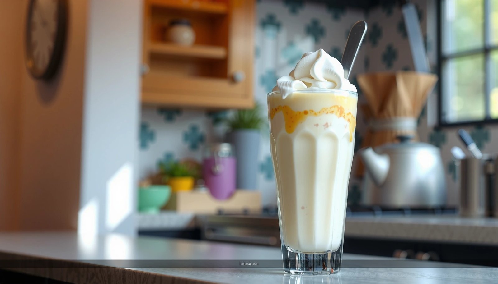 Vanilla Milkshake Recipe with Ice Cream