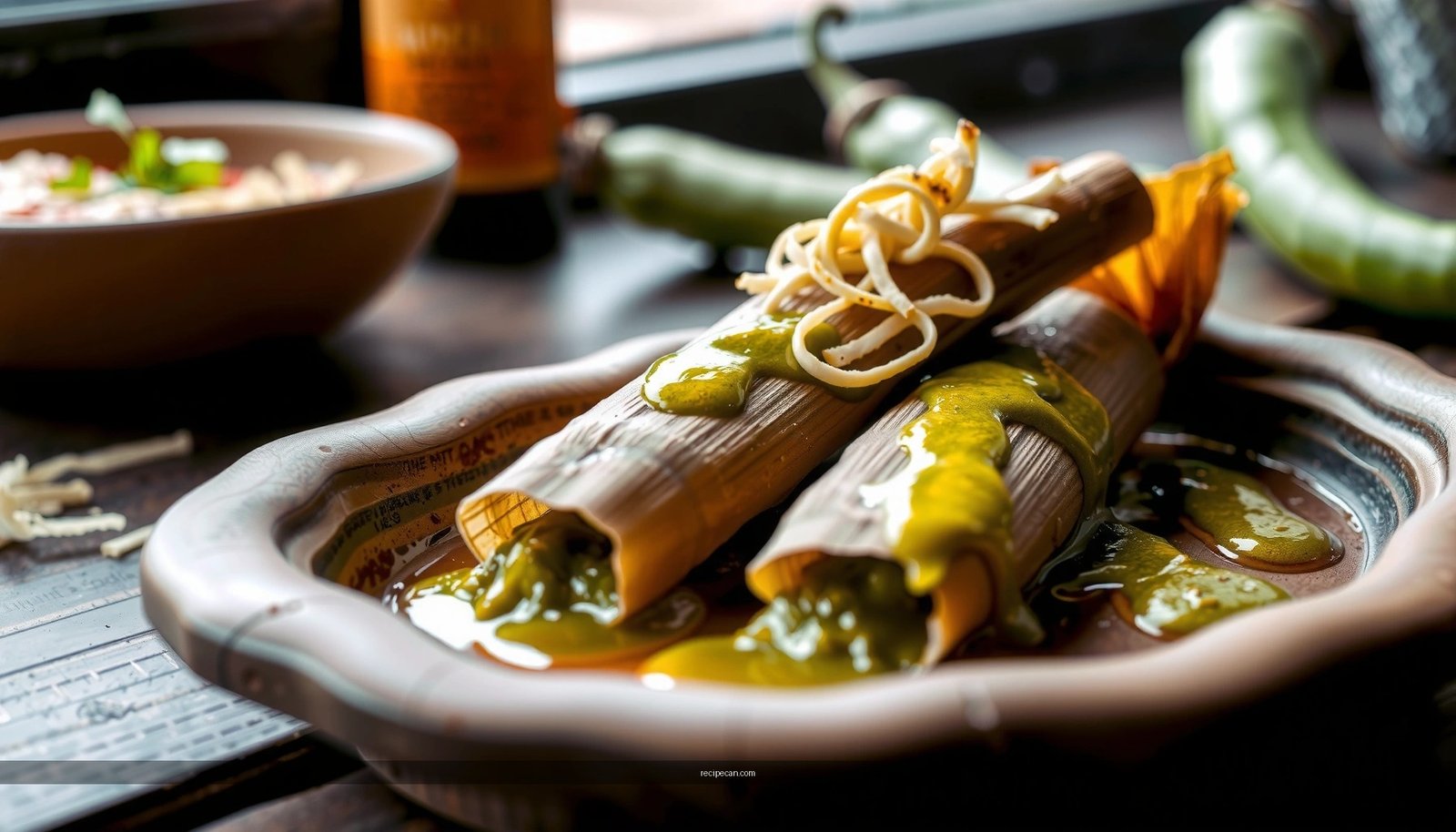 Cheese and Green Chile Tamales Recipe