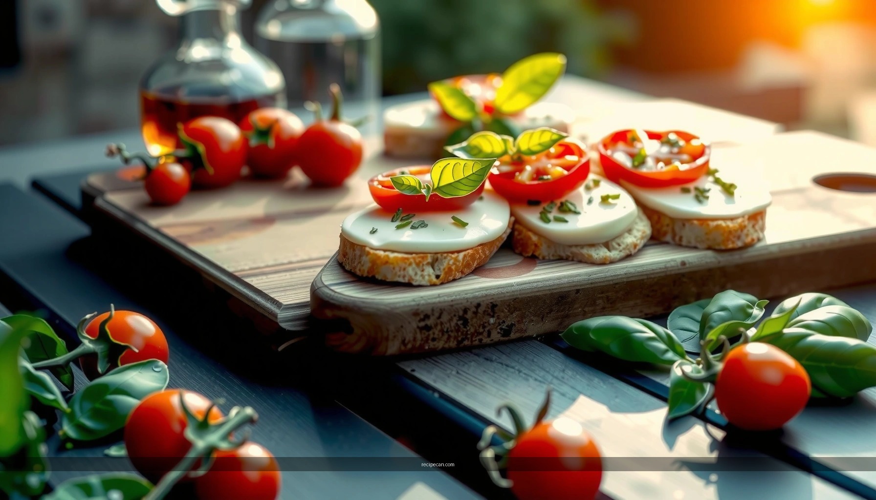 Italian Bruschetta Recipe with Mozzarella