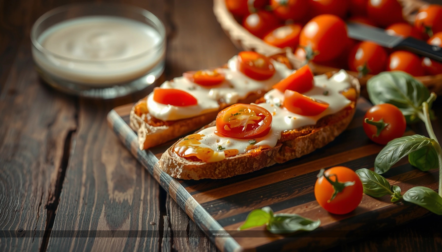 Italian Bruschetta Recipe with Cheese