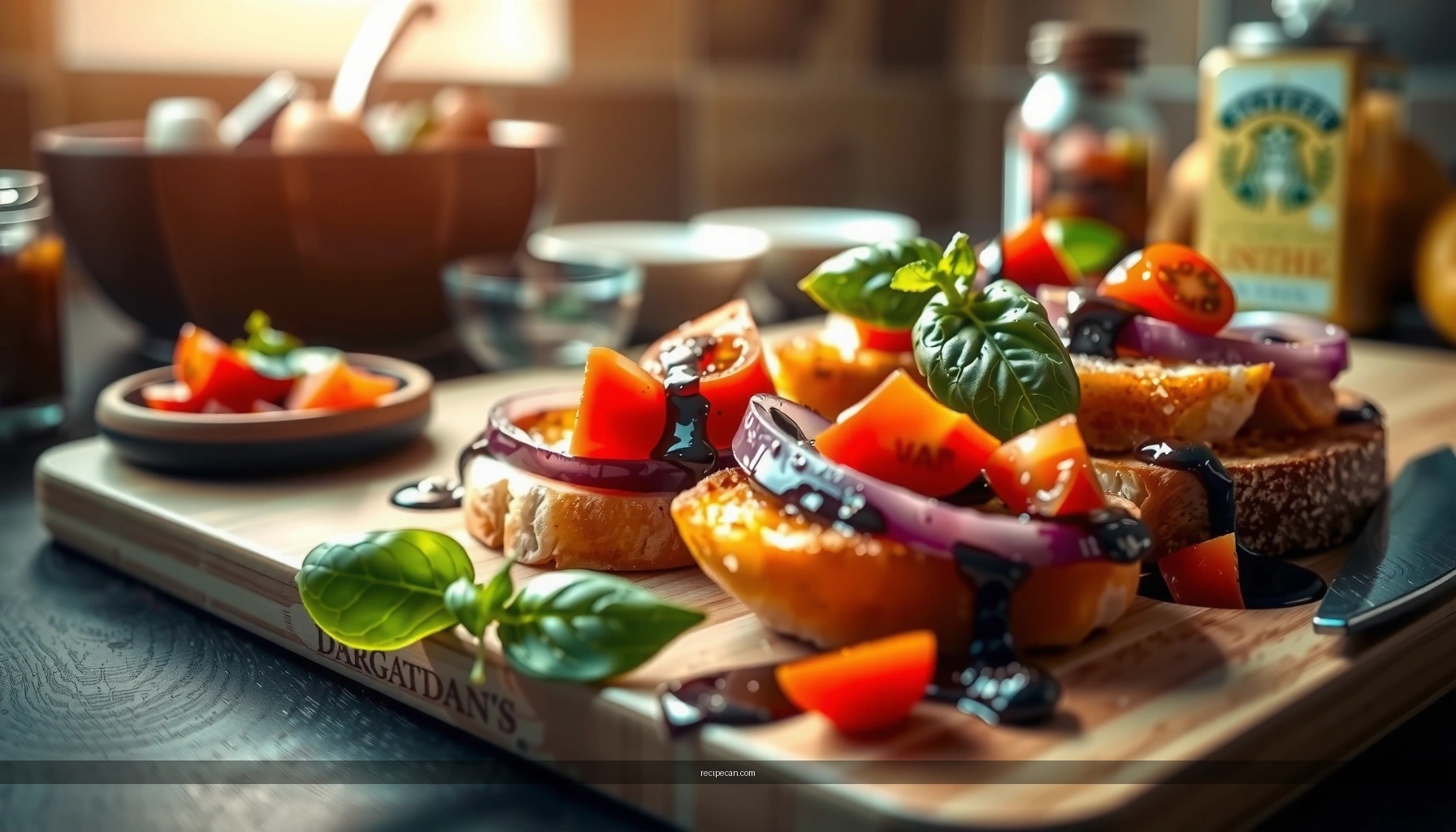 Bruschetta Recipe with Red Onion