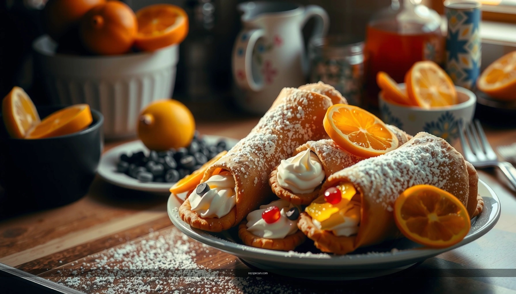 Recipe for Italian Cannolis: Classic Cannoli Shells and Sweet Filling