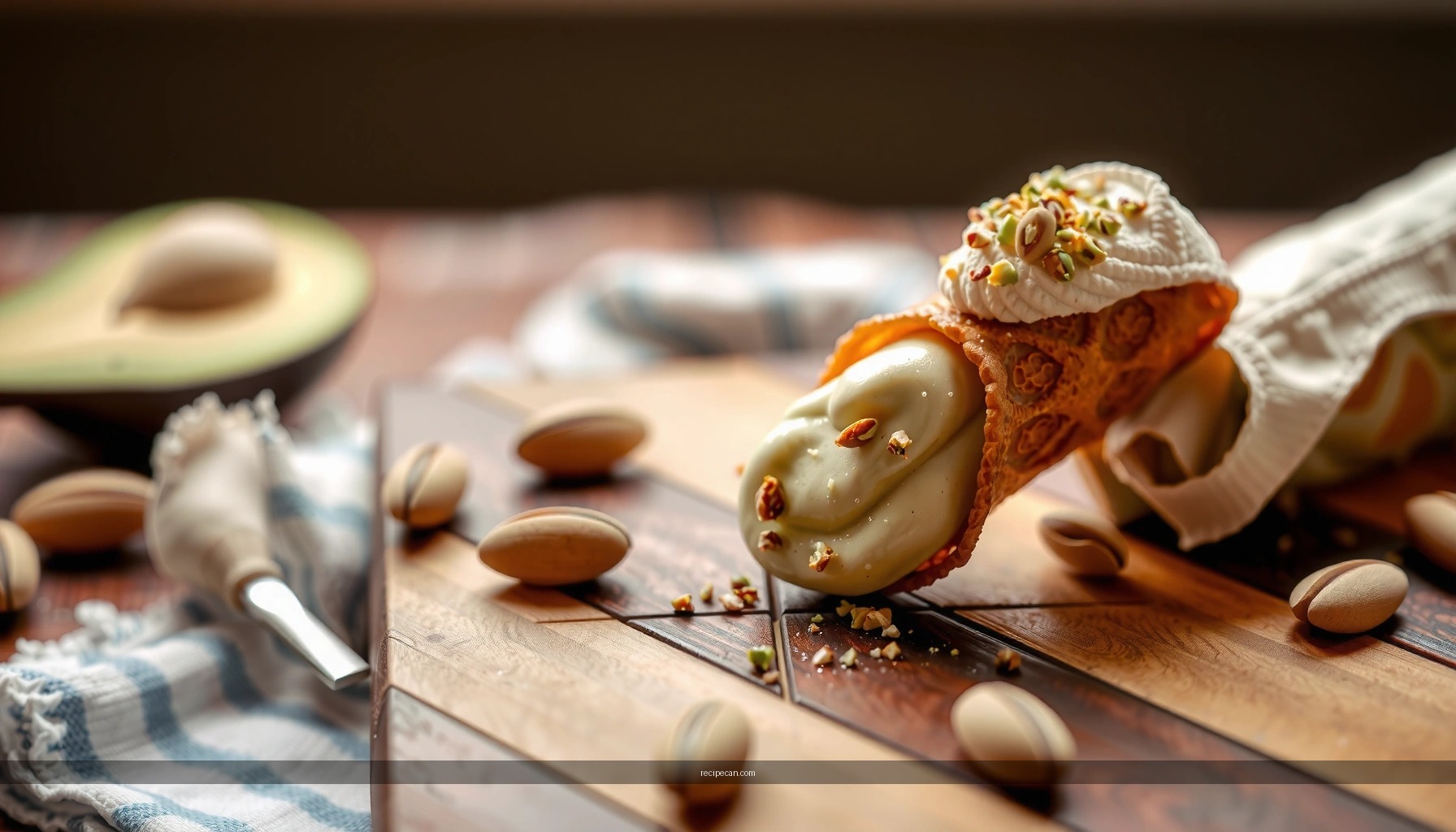 Pistachio Cannoli Recipe: Creamy Pistachio Filling & Crunchy Shells