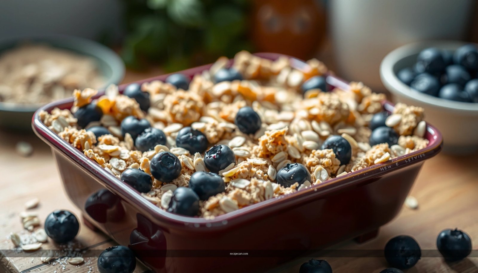 Blueberry Rustic Crumble Recipe with Oats