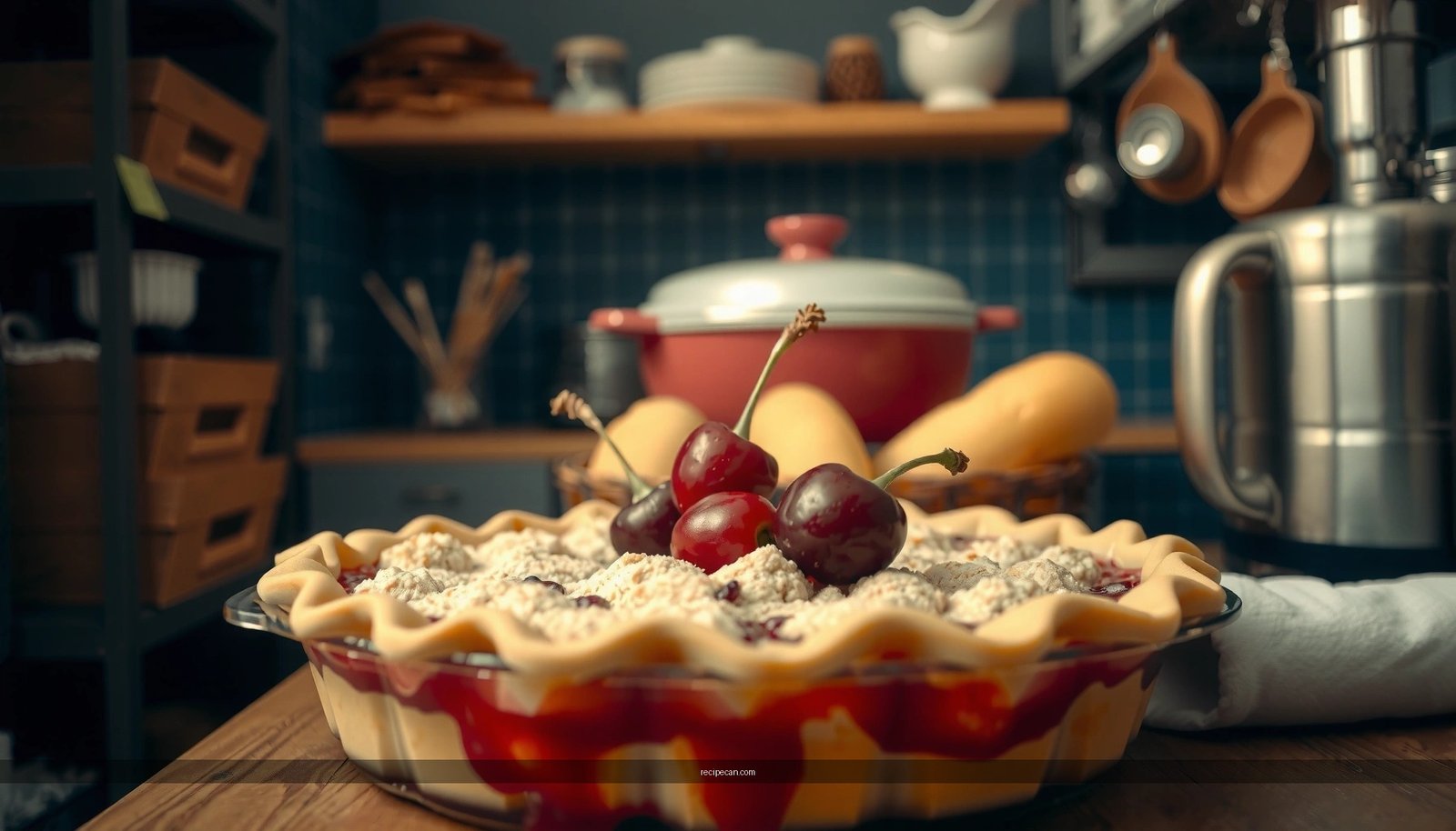 Cherry Pie with Crumble Top Recipe: Easy Homemade Crust & Filling
