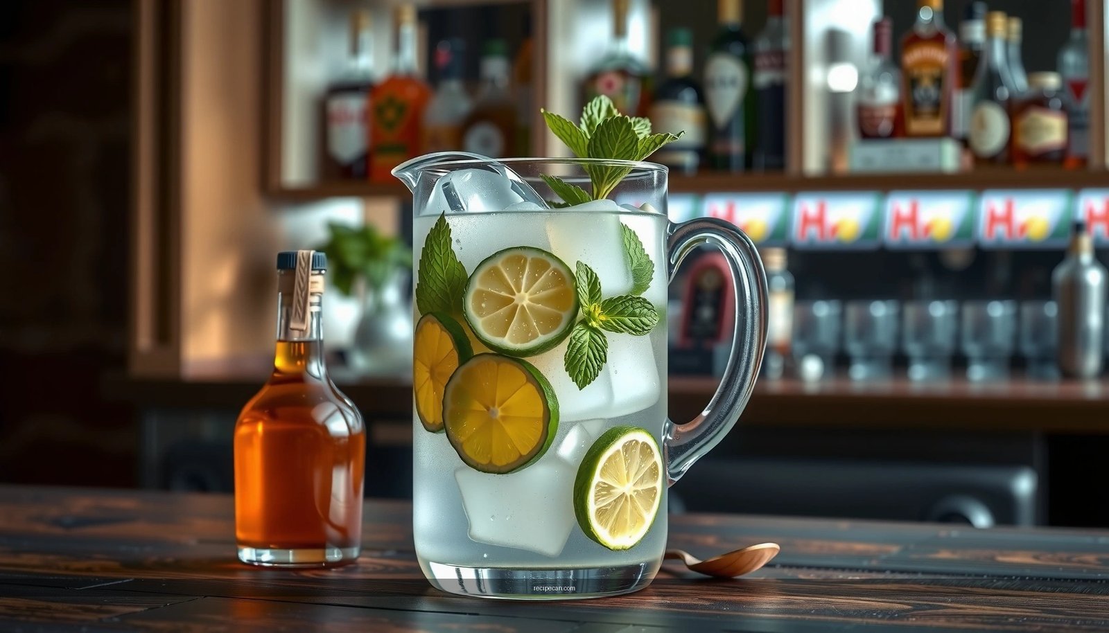 Pitcher of Mojito Recipe with Simple Syrup
