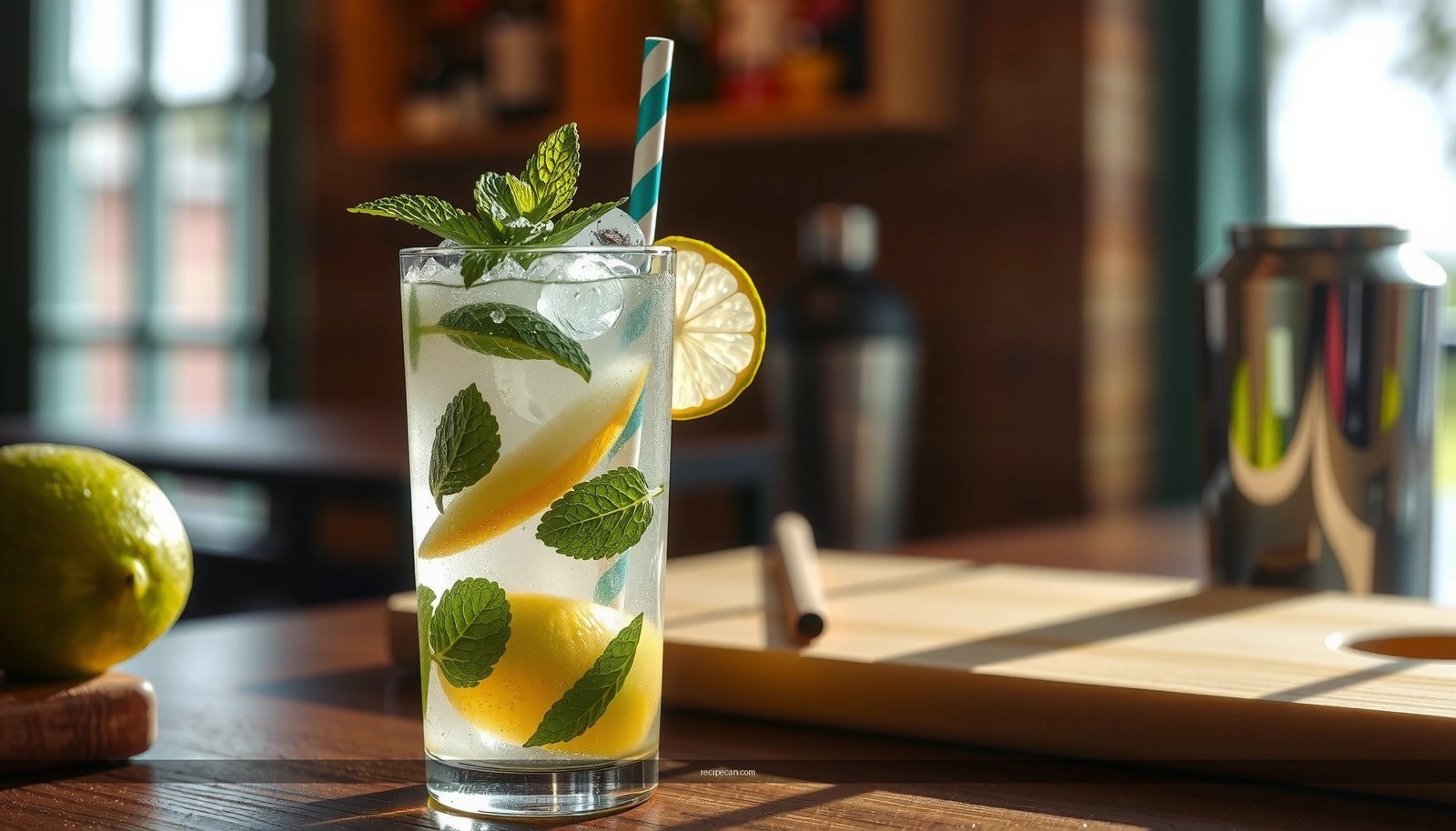 Recipe for Mojito Mocktail: Fresh Mint, Lime, and Soda