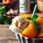 No Egg Peach Ice Cream Recipe (Creamy, Egg-Free)