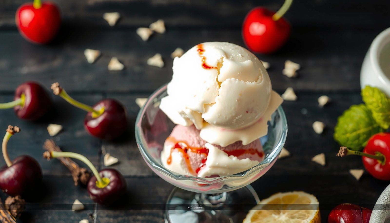 Recipe Cherry Vanilla Ice Cream: Creamy Homemade Churn-Free Option