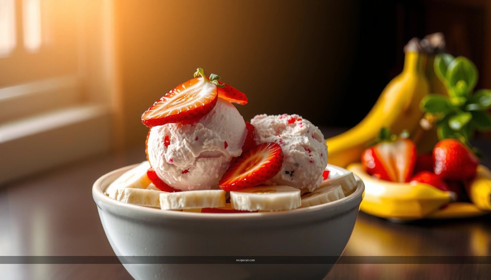Strawberry and Banana Ice Cream Recipe