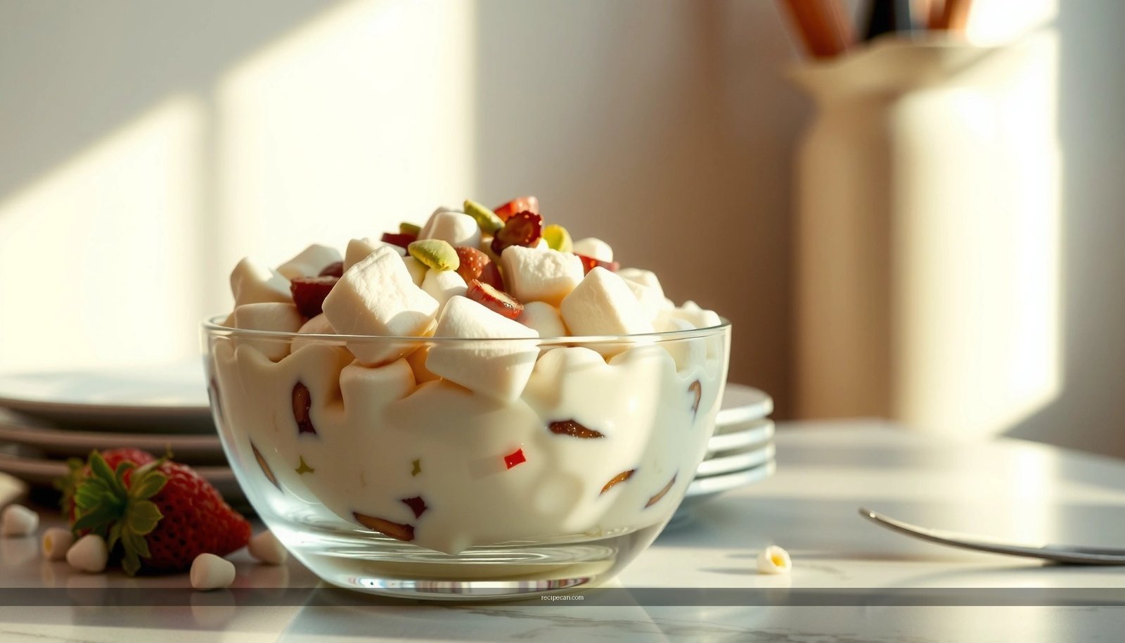 Ambrosia Salad Recipe with Pistachio Pudding