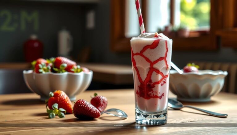 Strawberry Milkshake Recipe with Ice Cream