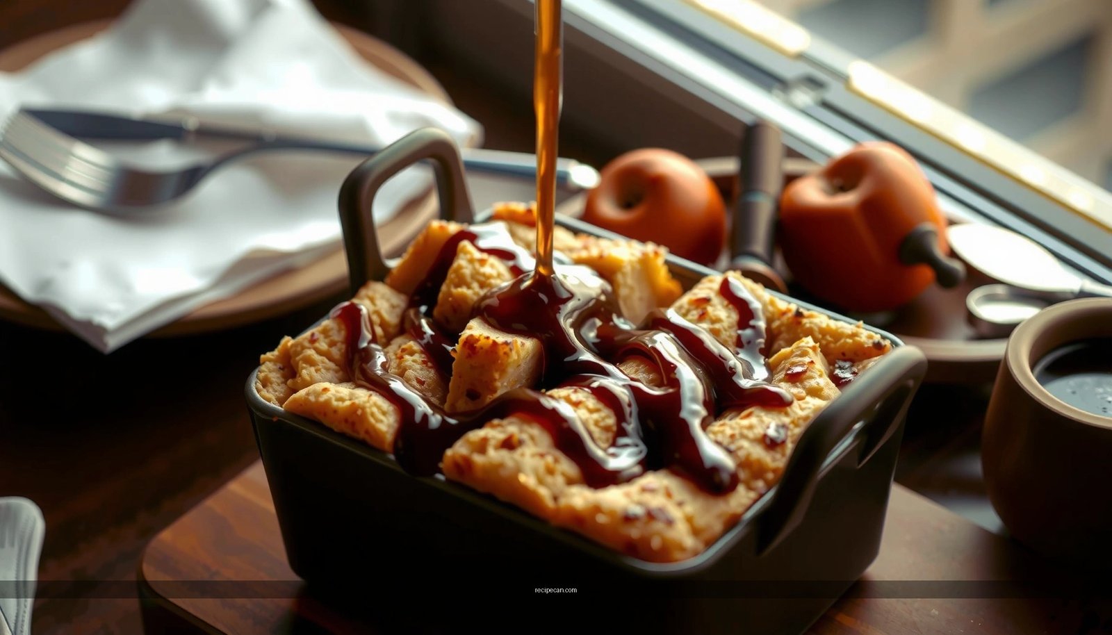 Bread Pudding Recipe with Rum Sauce