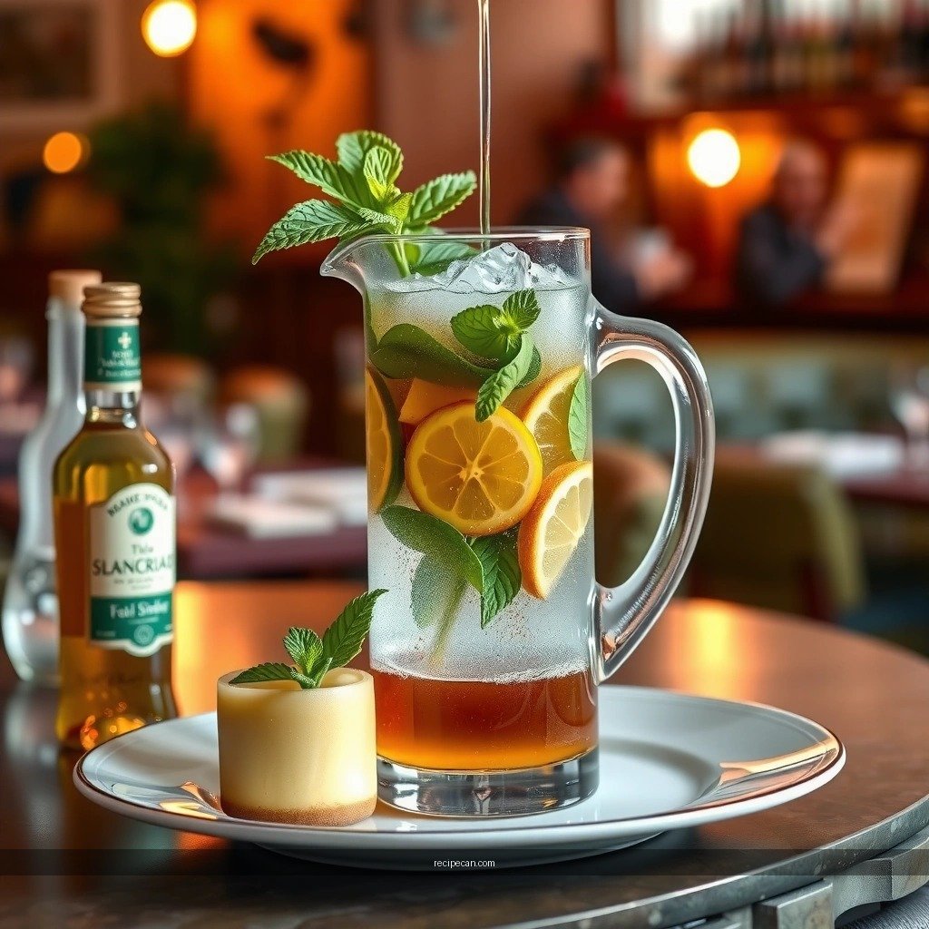 Flat Soda - mojito pitcher recipe with simple syrup