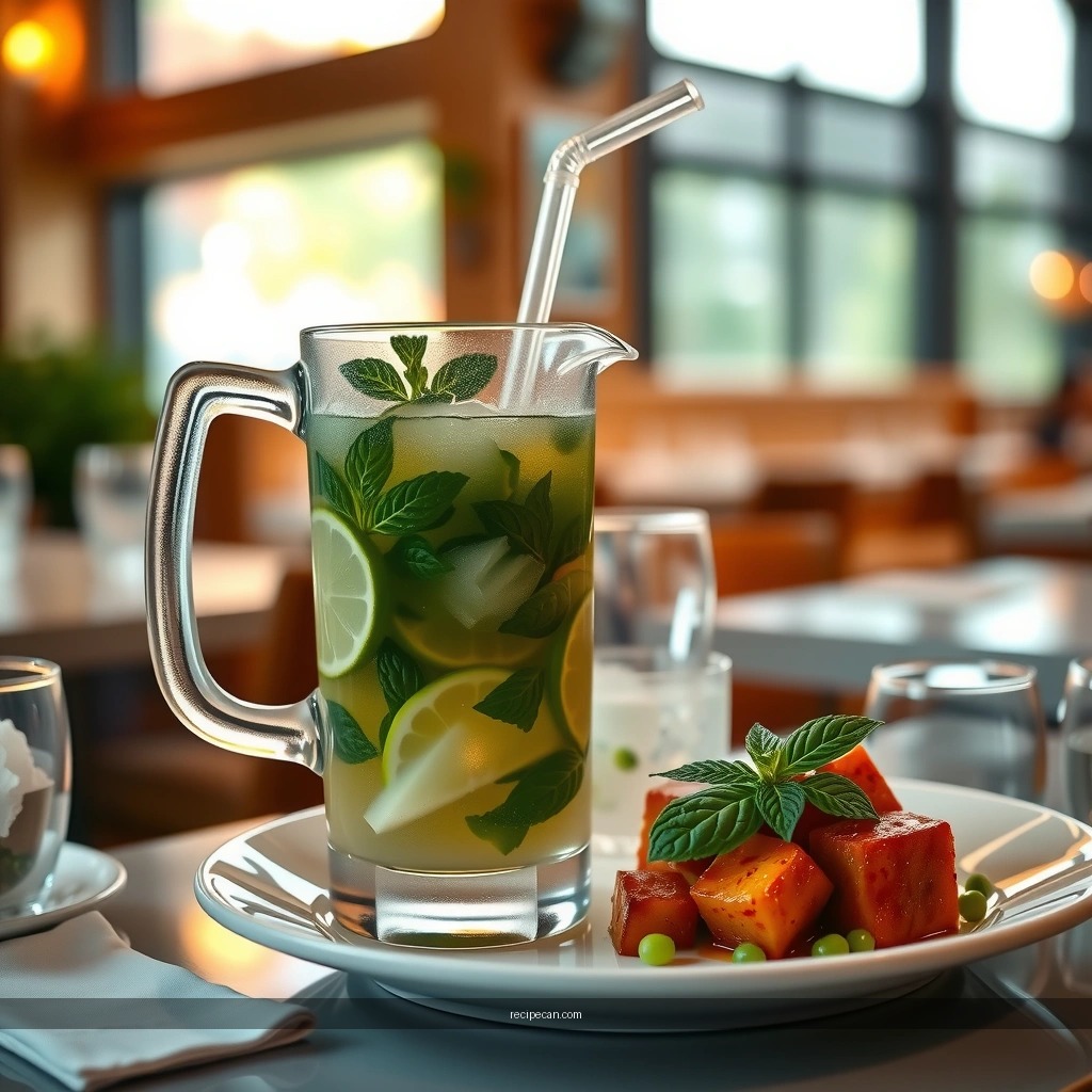 Flavor Adjustments - pitcher of mojito recipe