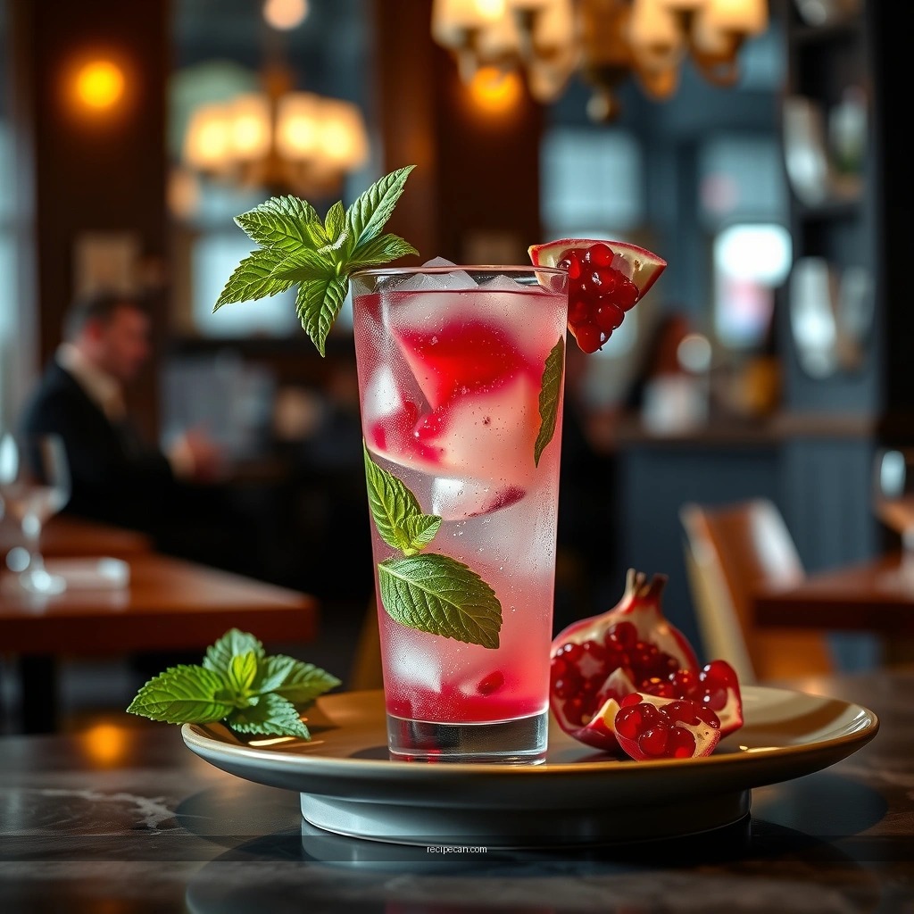Flavor and Texture - pomegranate mojito recipe