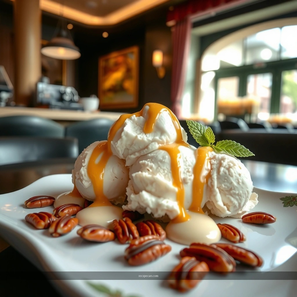 Flavor and Texture - no egg butter pecan ice cream recipe