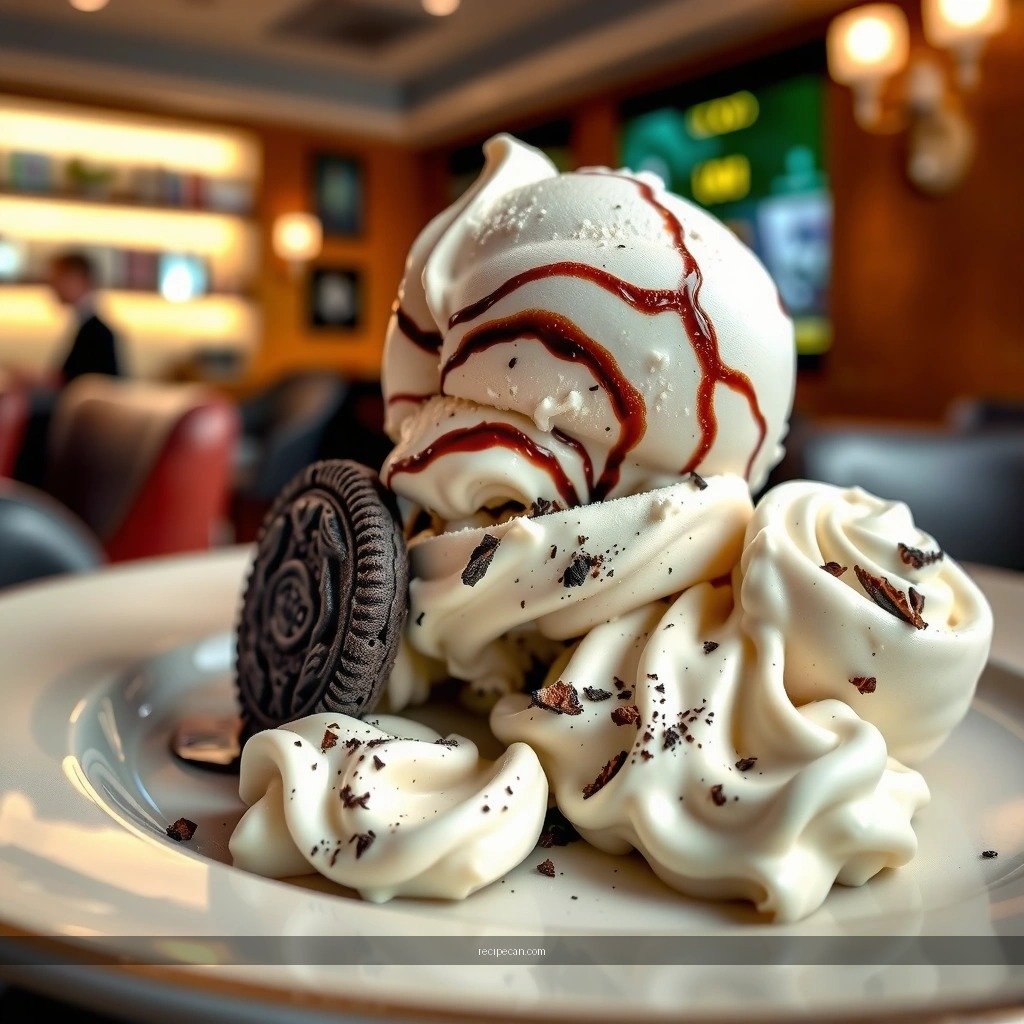 Folding in Cookies - cuisinart cookies and cream ice cream recipe