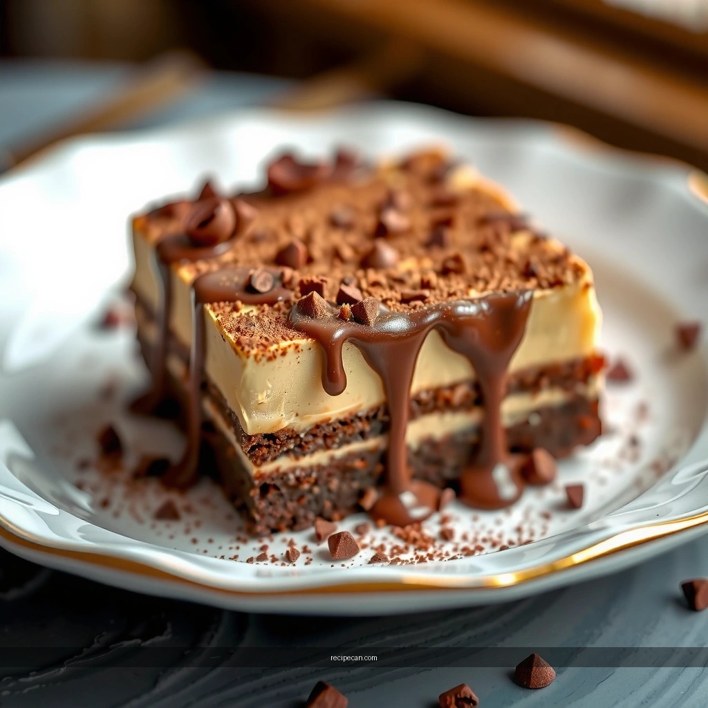 Fudgy Brownie Base - recipe tiramisu brownies
