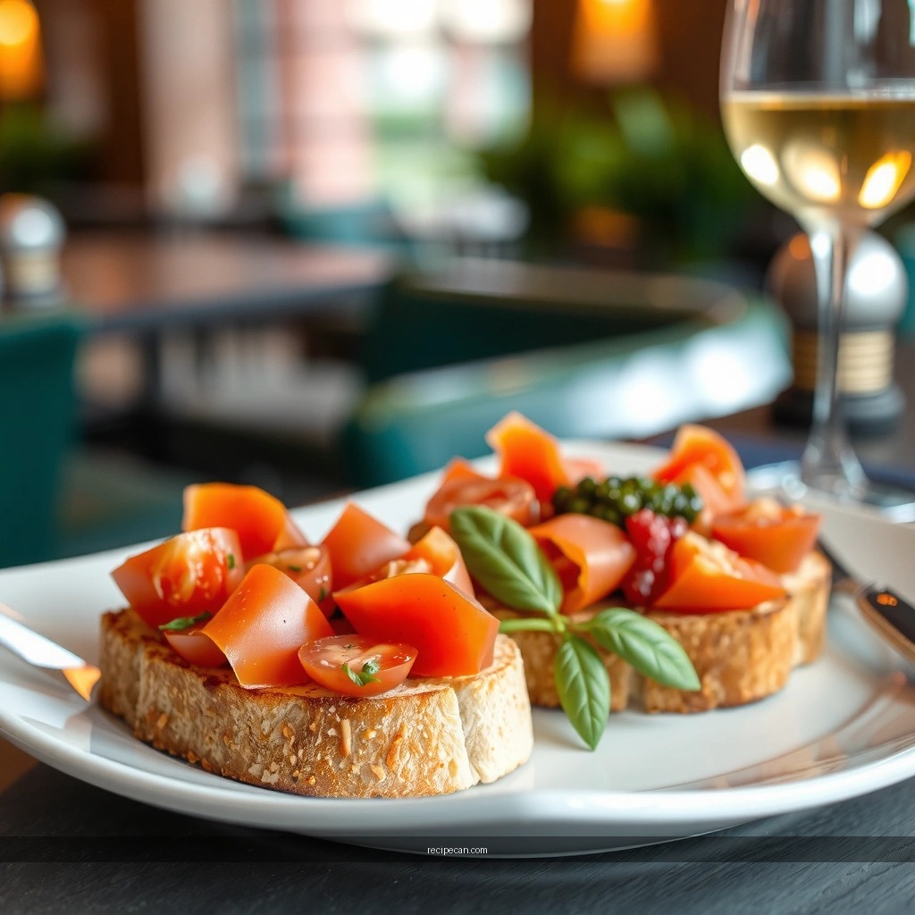 Garlic-Toasted Base - authentic bruschetta italian recipe