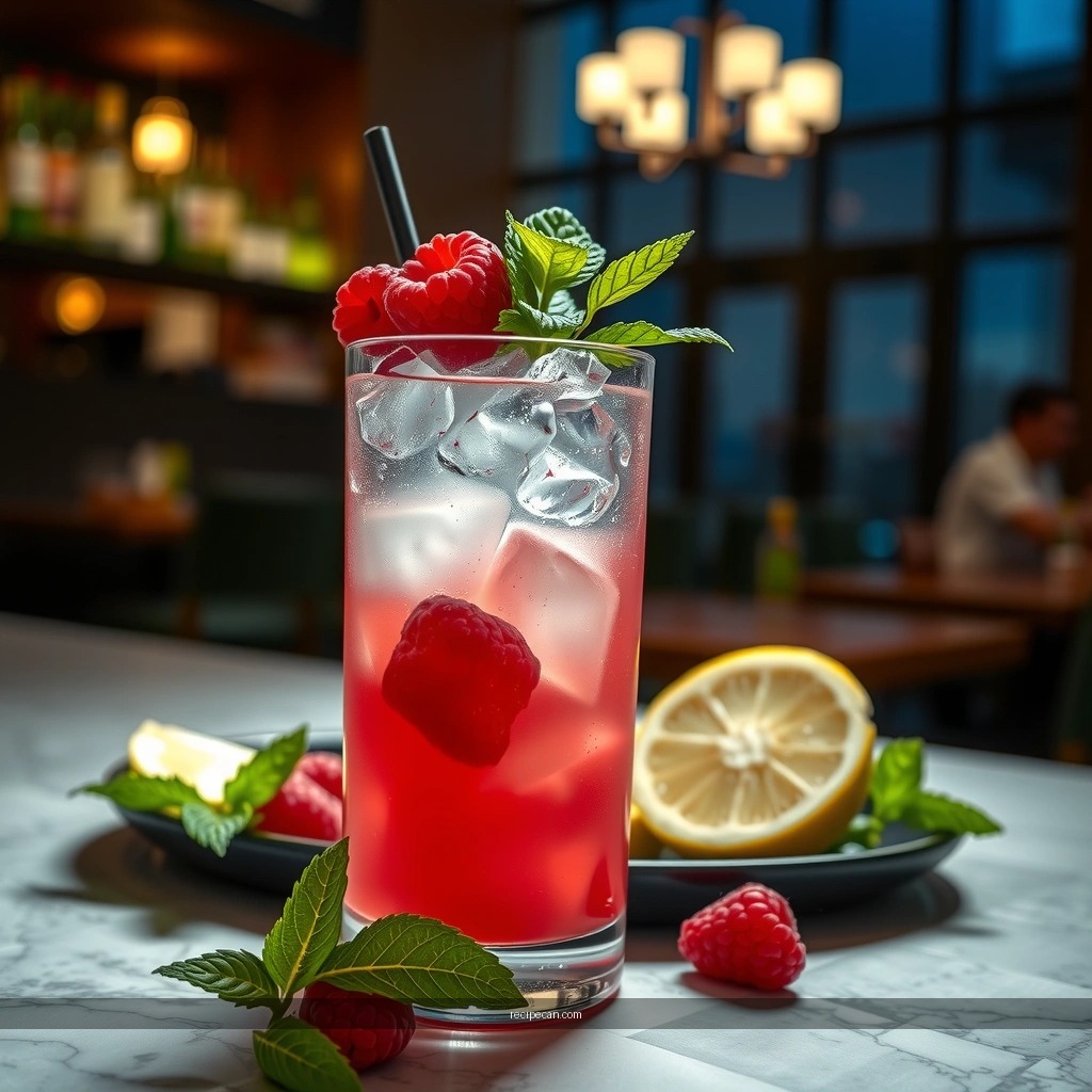 Garnish Tips - raspberry mojito recipe