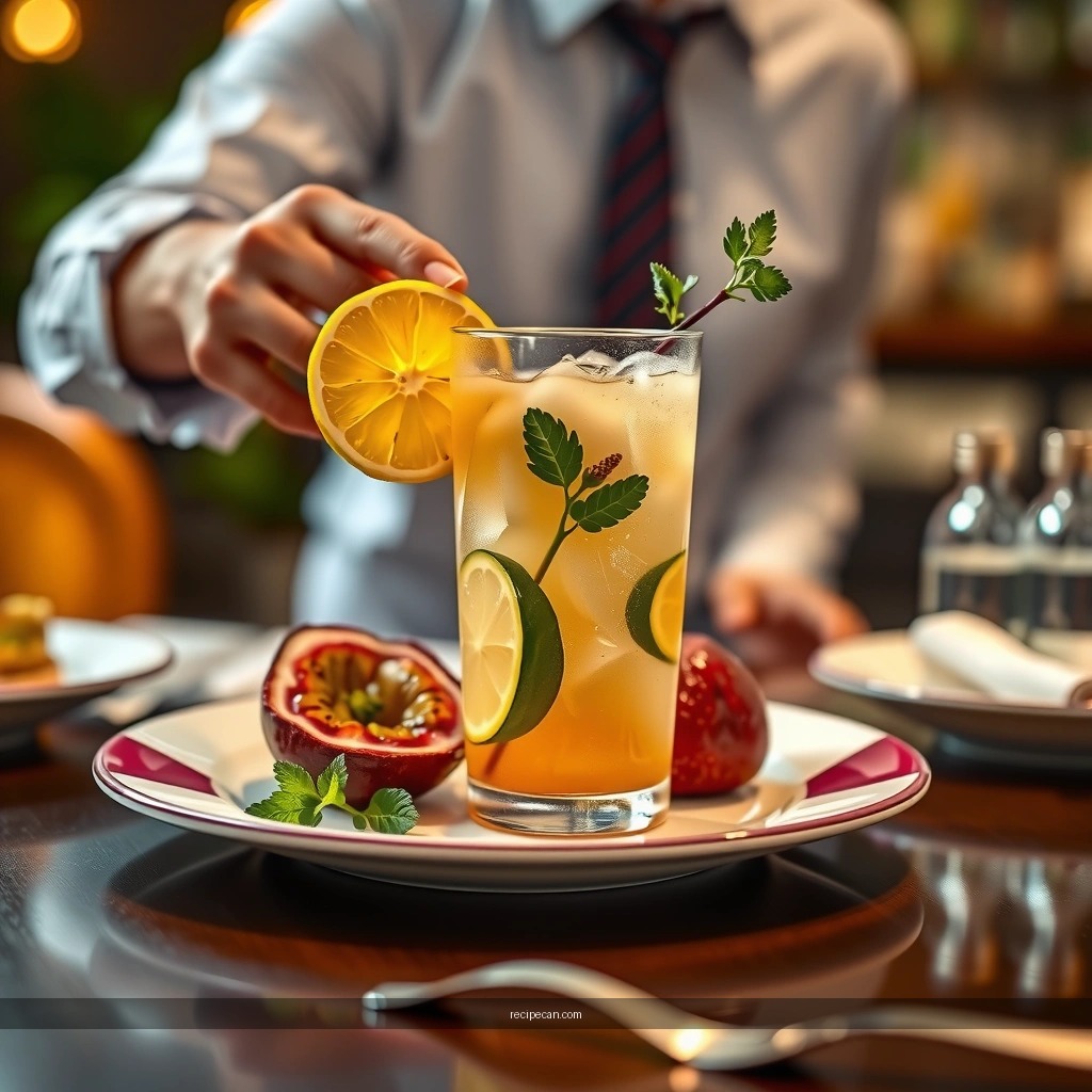 Garnishes - passion fruit mojito recipe cocktail