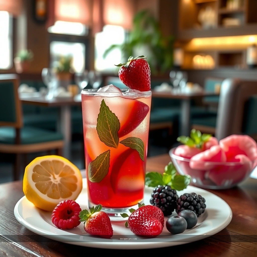 Garnishes - berry mojito cocktail recipe