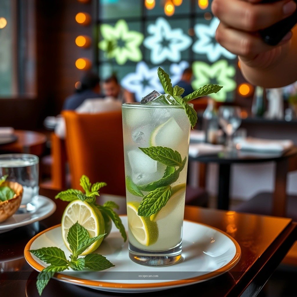 Garnishes - non alcoholic mojito cocktail recipe