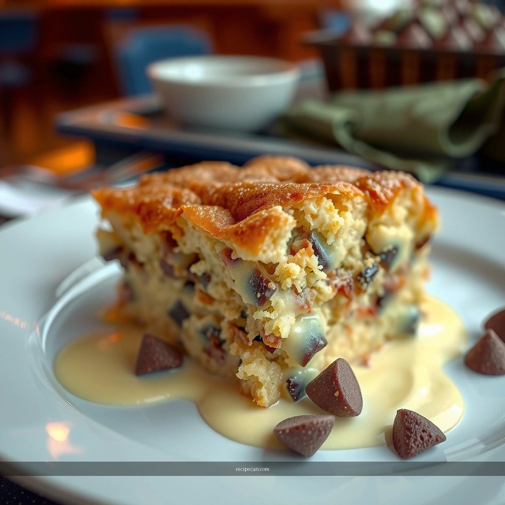 Golden Finish - bread pudding recipe chocolate chip