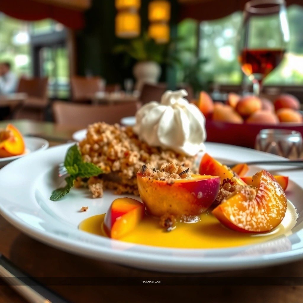 Golden Perfection - fresh peach crumble recipe
