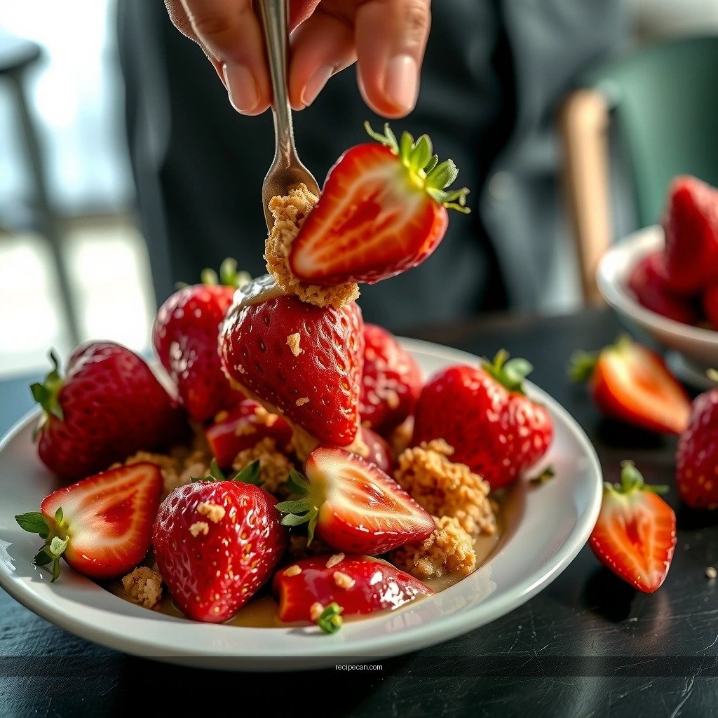 Golden Perfection - strawberry rhubarb crumble recipe