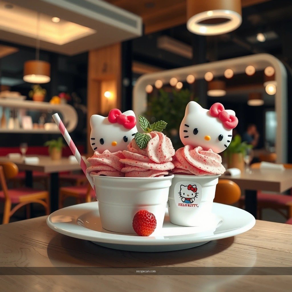 Hello Kitty Ice Cream - ice cream recipes hello kitty