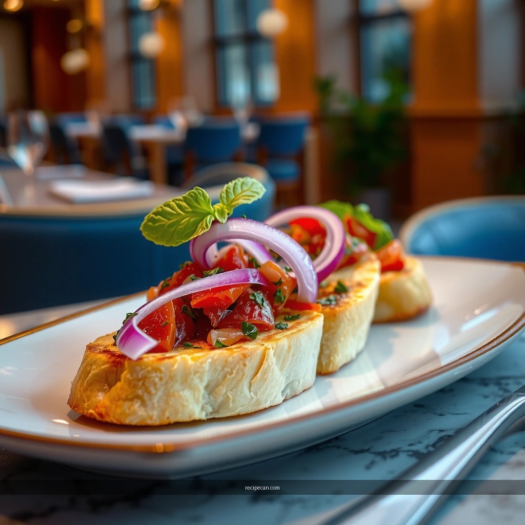 Ingredients - bruschetta with red onion recipe