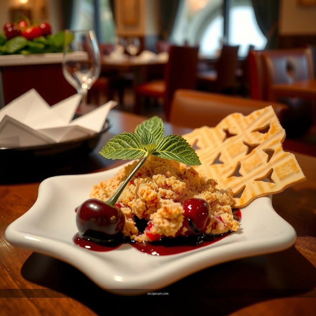 Ingredients - cherry crumble recipe